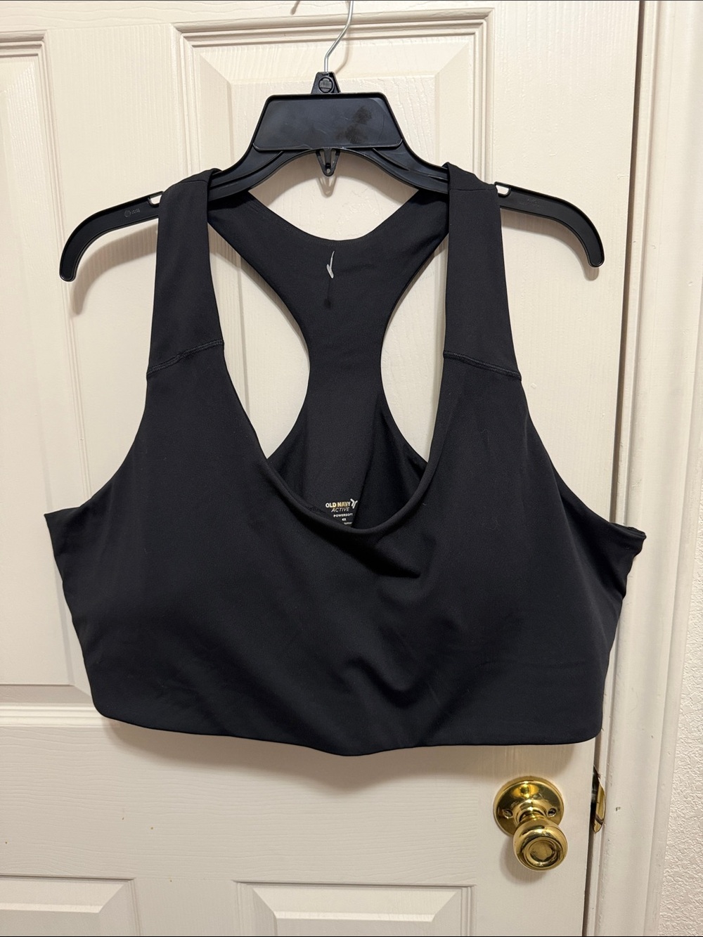Old Navy Black Racerback Padded Sports Bra